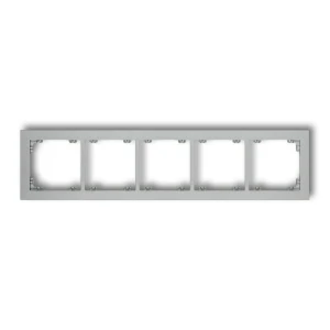 Ramka uniwersalna pięciokrotna z tworzywa Karlik DECO srebrny metalik 7DR-5