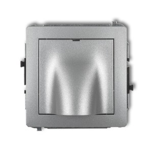 Mechanizm wypustu kablowego Karlik DECO srebrny metalik 7DWPK
