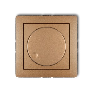 Mechanizm elektronicznego regulatora oświetlenia przyciskowo-obrotowego Karlik DECO złoty metalik 8DRO-1