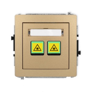 Mechanizm gniazda światłowodowego/optycznego podwójnego Karlik DECO złoty metalik 8DGOP-2