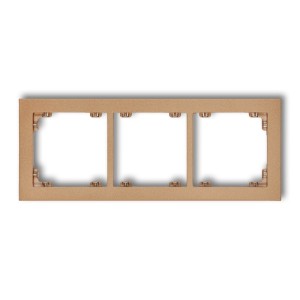 Ramka uniwersalna potrójna z tworzywa Karlik DECO złoty metalik 8DR-3