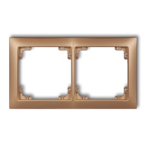 Ramka uniwersalna podwójna z tworzywa DECO Soft Karlik DECO złoty metalik 8DRSO-2