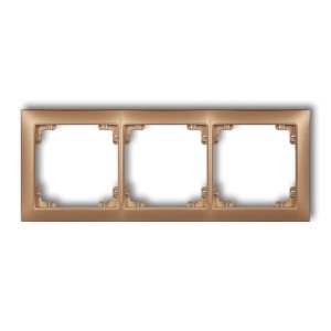 Ramka uniwersalna potrójna z tworzywa DECO Soft Karlik DECO złoty metalik 8DRSO-3