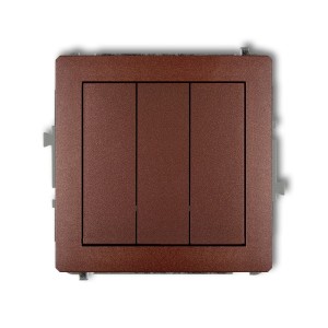 Mechanizm łącznika potrójnego Karlik DECO brązowy metalik 9DWP-7