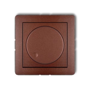 Mechanizm elektronicznego regulatora oświetlenia przyciskowo-obrotowego do lamp LED Karlik DECO brązowy metalik 9DRO-2