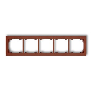 Ramka uniwersalna pięciokrotna z tworzywa Karlik DECO brązowy metalik 9DR-5