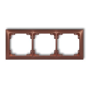 Ramka uniwersalna potrójna z tworzywa DECO Soft Karlik DECO brązowy metalik 9DRSO-3