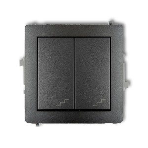 Mechanizm łącznika podwójnego schodowego Karlik DECO grafitowy 11DWP-33