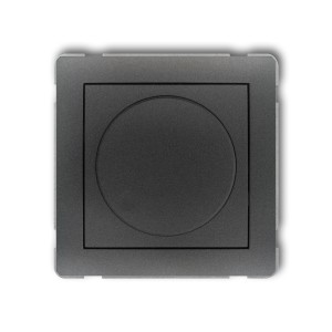 Mechanizm elektronicznego regulatora oświetlenia przyciskowo-obrotowego do współpracy z zasilaczami sterowanymi napięciem 1–10 V Karlik DECO grafitowy 11DRO-3