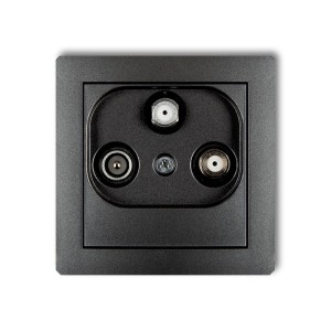 Mechanizm gniazda abonenckiego 2 wyjścia SAT + TV Karlik DECO grafitowy 11DGSN