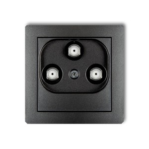 Mechanizm gniazda multimedialnego 3F DATA (UPC) Karlik DECO grafitowy 11DGMU