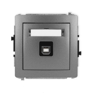 Mechanizm gniazda pojedynczego USB A-B 2.0 Karlik DECO grafitowy 11DGUSB-3