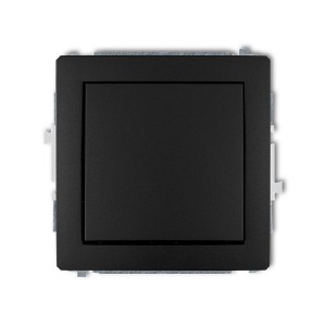 Mechanizm łącznika schodowego (jeden klawisz bez piktogramu) Karlik DECO czarny mat 12DWP-3.1