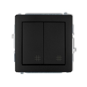 Mechanizm łącznika podwójnego krzyżowego Karlik DECO czarny mat 12DWP-66