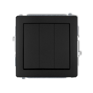 Mechanizm łącznika potrójnego Karlik DECO czarny mat 12DWP-7