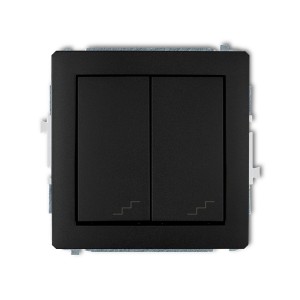 Mechanizm łącznika podwójnego schodowego Karlik DECO czarny mat 12DWP-33