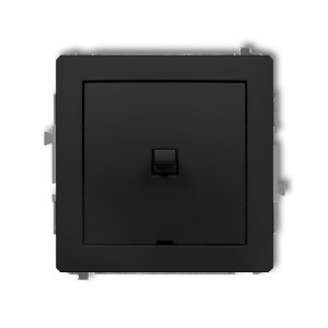 Mechanizm łącznika schodowego w stylu amerykańskim (jeden klawisz, bez piktogramu) Karlik DECO czarny mat 12DWPUS-3.1