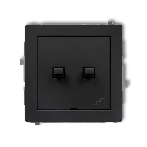 Mechanizm łącznika podwójnego schodowego w stylu amerykańskim Karlik DECO czarny mat 12DWPUS-33