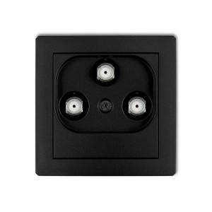 Mechanizm gniazda multimedialnego 3F DATA (Vectra) Karlik DECO czarny mat 12DGMV