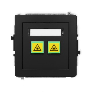 Mechanizm gniazda światłowodowego/optycznego podwójnego Karlik DECO czarny mat 12DGOP-2
