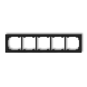Ramka uniwersalna pięciokrotna z tworzywa Karlik DECO czarny mat 12DR-5