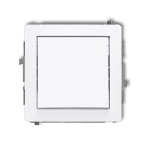 Mechanizm łącznika krzyżowego (jeden klawisz bez piktogramu) Karlik DECO biały mat 25DWP-6.1