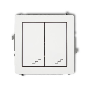 Mechanizm łącznika podwójnego schodowego Karlik DECO biały mat 25DWP-33