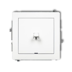 Mechanizm łącznika jednobiegunowego w stylu amerykańskim Karlik DECO biały mat 25DWPUS-1