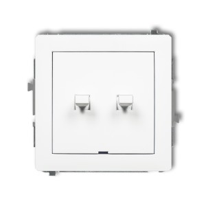 Mechanizm łącznika świecznikowego w stylu amerykańskim Karlik DECO biały mat 25DWPUS-2