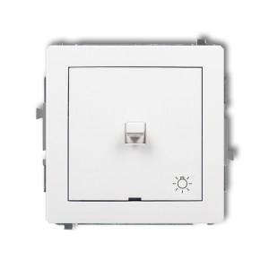 Mechanizm łącznika zwierny światło w stylu amerykańskim Karlik DECO biały mat 25DWPUS-5
