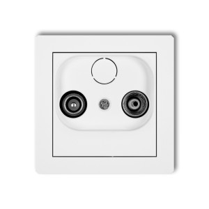Mechanizm gniazda abonenckiego RTV końcowego 2dB Karlik DECO biały mat 25DG2K