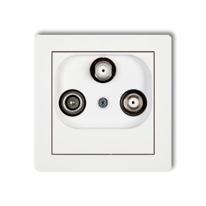 Mechanizm gniazda abonenckiego 2 wyjścia SAT + TV Karlik DECO biały mat 25DGSN