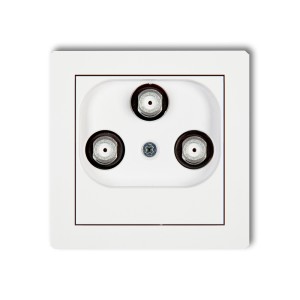Mechanizm gniazda multimedialnego 3F DATA (Vectra) Karlik DECO biały mat 25DGMV
