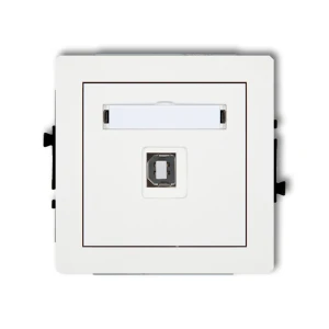 Mechanizm gniazda pojedynczego USB A-B 2.0 Karlik DECO biały mat 25DGUSB-3