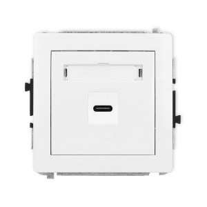 Mechanizm gniazda pojedynczego 1xUSB C-C Karlik DECO biały mat 25DGUSB-7