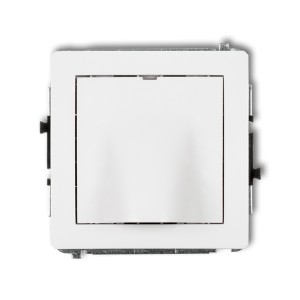 Mechanizm wypustu kablowego Karlik DECO biały mat 25DWPK