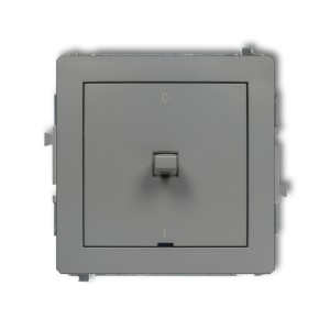 Mechanizm łącznika dwubiegunowego w stylu amerykańskim Karlik DECO szary mat 27DWPUS-9