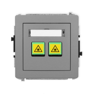 Mechanizm gniazda światłowodowego/optycznego podwójnego Karlik DECO szary mat 27DGOP-2