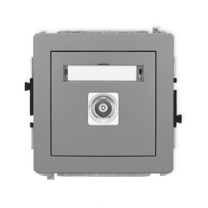 Mechanizm gniazda pojedynczego BNC Karlik DECO szary mat 27DGBNC-1