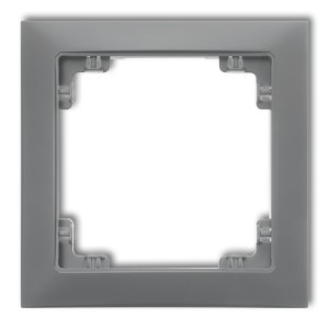 Ramka uniwersalna pojedyncza z tworzywa DECO Soft Karlik DECO szary mat 27DRSO-1