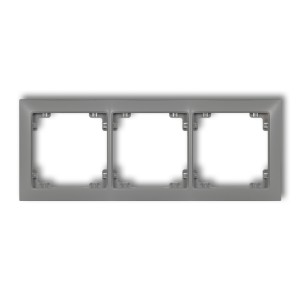 Ramka uniwersalna potrójna z tworzywa DECO Soft Karlik DECO szary mat 27DRSO-3