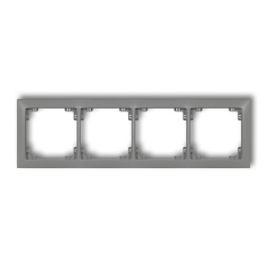 Ramka uniwersalna poczwórna z tworzywa DECO Soft Karlik DECO szary mat 27DRSO-4