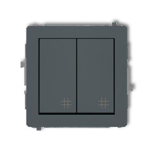 Mechanizm łącznika podwójnego krzyżowego Karlik DECO grafitowy mat 28DWP-66
