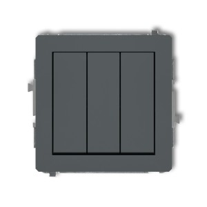 Mechanizm łącznika potrójnego Karlik DECO grafitowy mat 28DWP-7