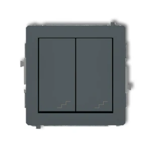 Mechanizm łącznika podwójnego schodowego Karlik DECO grafitowy mat 28DWP-33