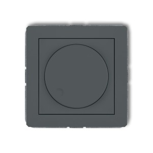 Mechanizm elektronicznego regulatora oświetlenia przyciskowo-obrotowego do lamp LED Karlik DECO grafitowy mat 28DRO-2