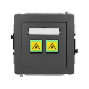 Mechanizm gniazda światłowodowego/optycznego podwójnego Karlik DECO grafitowy mat 28DGOP-2