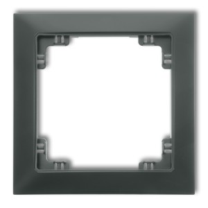 Ramka uniwersalna pojedyncza z tworzywa DECO Soft Karlik DECO grafitowy mat 28DRSO-1