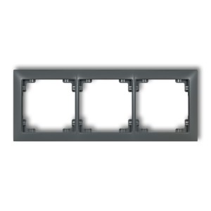 Ramka uniwersalna potrójna z tworzywa DECO Soft Karlik DECO grafitowy mat 28DRSO-3
