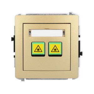 Mechanizm gniazda światłowodowego/optycznego podwójnego Karlik DECO złoty 29DGOP-2
